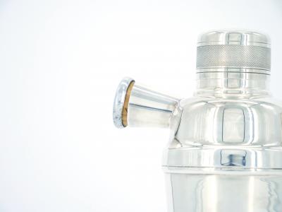 English Edwardian Sheffield Silver Plate Barware Cocktail Shaker