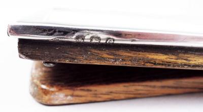 English Edwardian Sterling Silver Green Enamel Picture Frame 1927