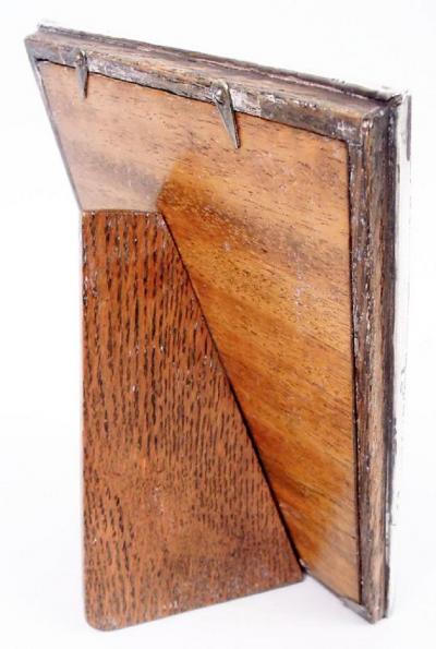 English Edwardian Sterling Silver Green Enamel Picture Frame 1927