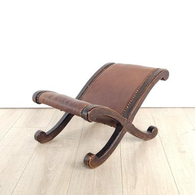 English Edwardian Walnut Gout Stool circa 1910