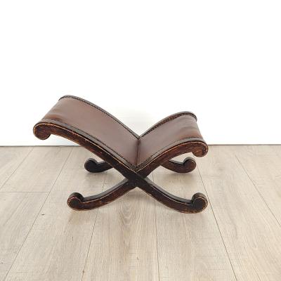 English Edwardian Walnut Gout Stool circa 1910