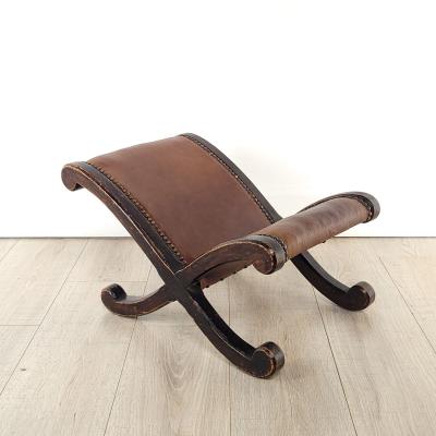English Edwardian Walnut Gout Stool circa 1910