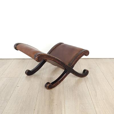 English Edwardian Walnut Gout Stool circa 1910