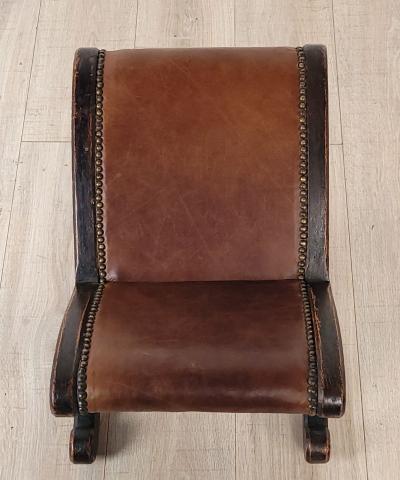 English Edwardian Walnut Gout Stool circa 1910