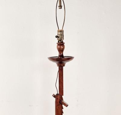 English Floor Lamp with Tray Vintage