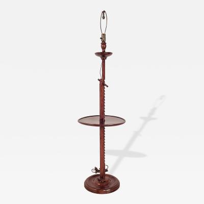 English Floor Lamp with Tray Vintage
