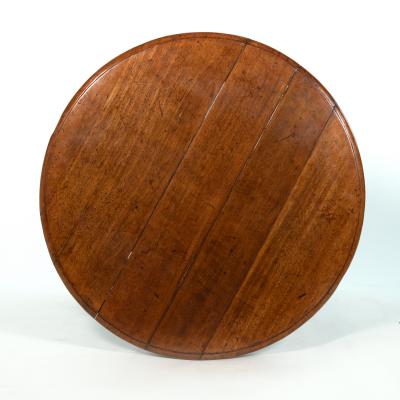 English Fruitwood Center Table with Octagonal Pedestal Tripod Base circa 1850