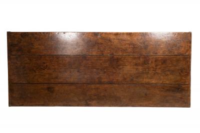 English Fruitwood Farm Table With Tapered Legs Circa 1850 