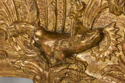 English George I Carved Giltwood Framed Pier Mirror