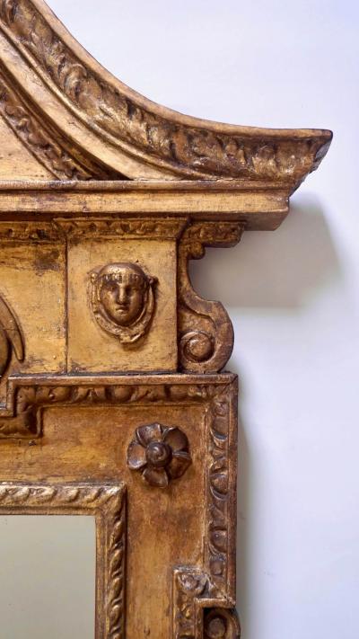 English George II Giltwood Mirror in the Manner of William Kent circa 1735