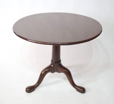 English George II Solid Mahogany Pillar and Claw Tilt Top Table circa 1740