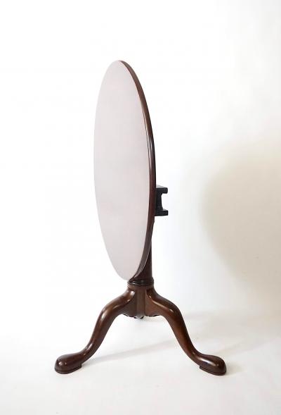 English George II Solid Mahogany Pillar and Claw Tilt Top Table circa 1740