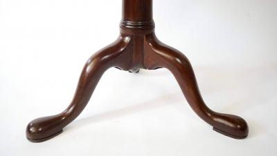 English George II Solid Mahogany Pillar and Claw Tilt Top Table circa 1740