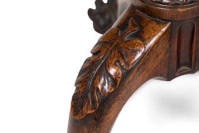 English George II Style Pie Crust Pedestal Side Table