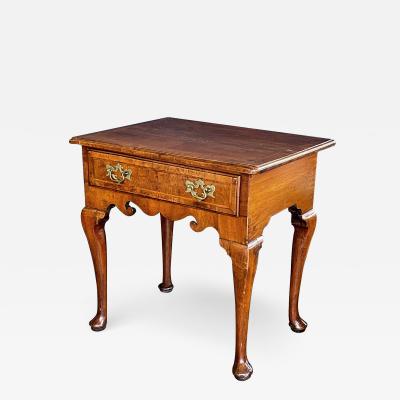 English George II walnut single drawer lowboy