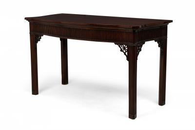 English George III Carved and Fluted Wood Server Console Table