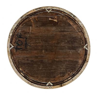 English George III Giltwood and Ebonized Frame Convex Mirror circa 1800