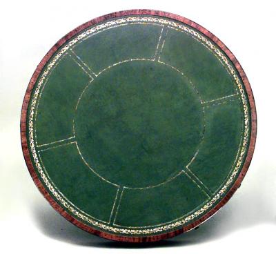 English George III Green Leather Center Table