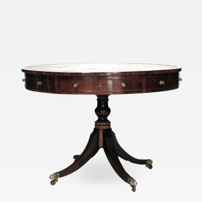 English George III Green Leather Center Table