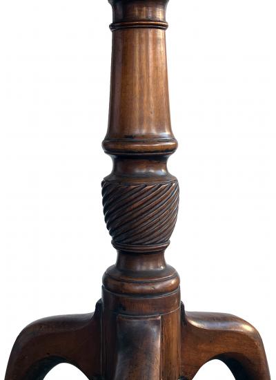 English George III Hand Carved Walnut Tripod Tilt Top Supper Tea Table