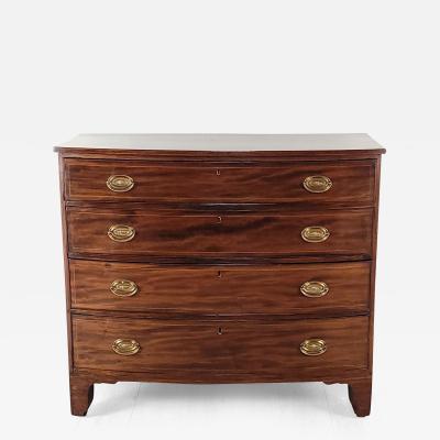 English George III Mahogany Bow Front Chest circa 1810