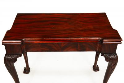 English George III Mahogany Gate Leg Card Game Table circa 1770