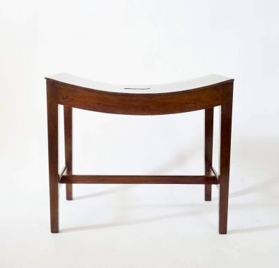 English George III Mahogany Saddle Seat Hall Bench circa 1790