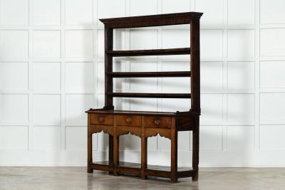 English George III Oak Potboard Dresser