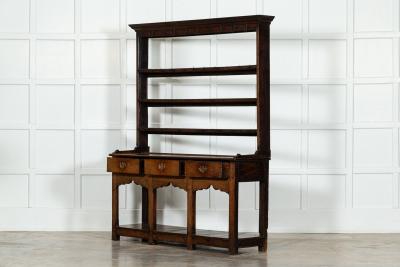 English George III Oak Potboard Dresser