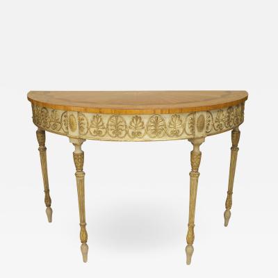 English George III Painted and Gilt Console Table