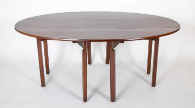 English George III Six Leg Mahogany Hunt Table