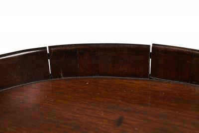 English George III Style Mahogany and Brass Banded 2 Handled Butlers Tray