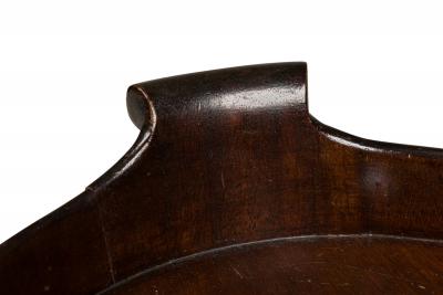 English George III Style Mahogany and Brass Banded 2 Handled Butlers Tray