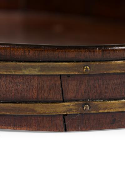 English George III Style Mahogany and Brass Banded 2 Handled Butlers Tray