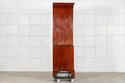 English George III Walnut Linen Press