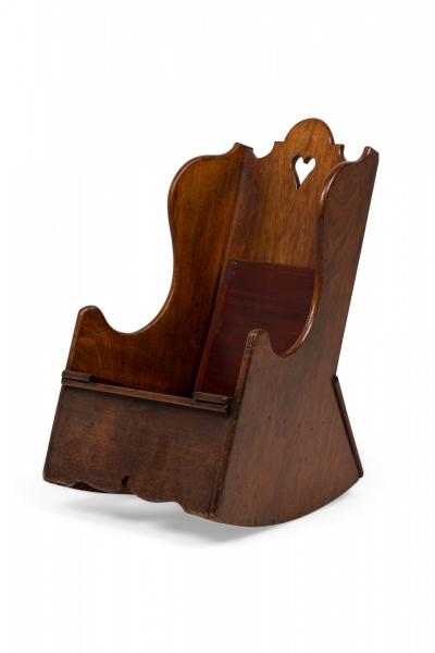 English George III Wood Child s Rocking Commode Chair