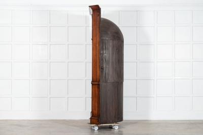 English Georgian Barrel Back Pine Corner Cabinet