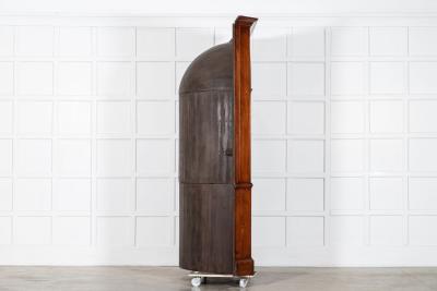 English Georgian Barrel Back Pine Corner Cabinet