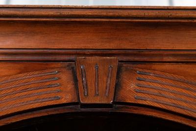 English Georgian Barrel Back Pine Corner Cabinet