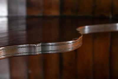 English Georgian Barrel Back Pine Corner Cabinet