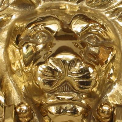 English Georgian Brass Lion Door Knockers