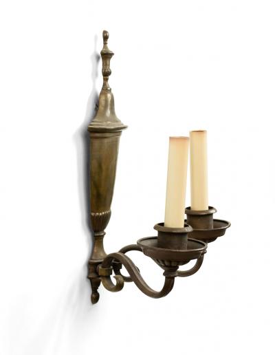 English Georgian Brass Urn Wall Sconce
