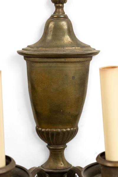 English Georgian Brass Urn Wall Sconce
