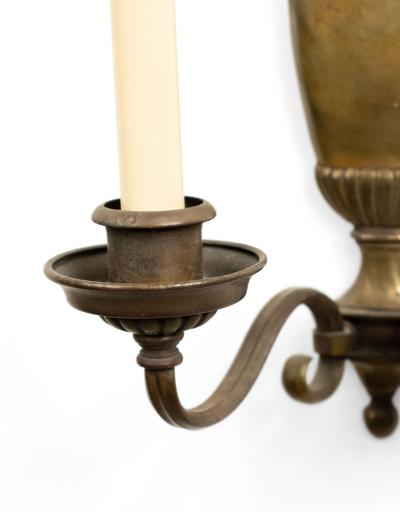 English Georgian Brass Urn Wall Sconce