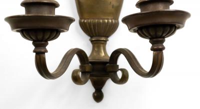 English Georgian Brass Urn Wall Sconce