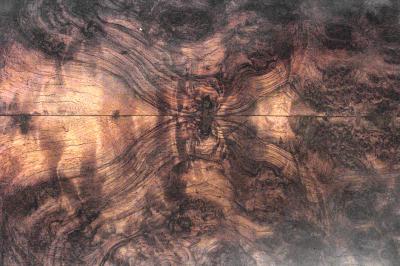 English Georgian Burl Walnut Kneehole Desk