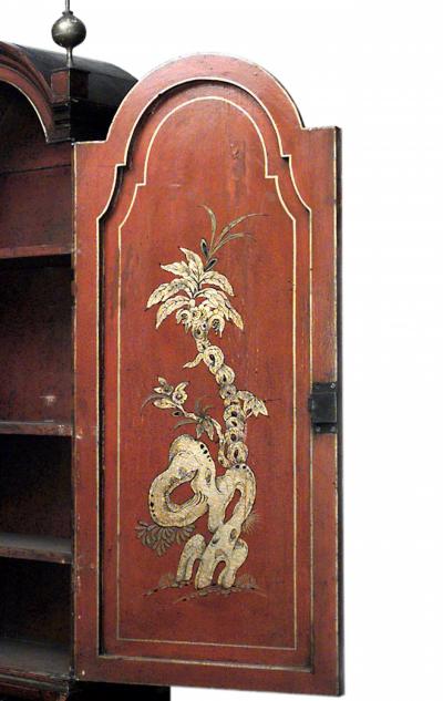 English Georgian Chinoiserie Secretary Cabinet