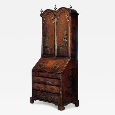 English Georgian Chinoiserie Secretary Cabinet