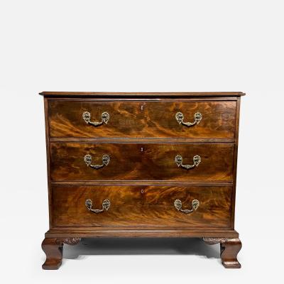 English Georgian Chippendale Mahogany Large Chest of Drawers circa 1760
