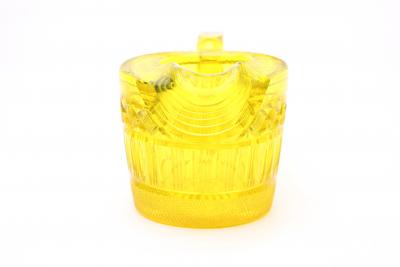 English Georgian Cut Glass Canary Color Pitcher 1820 England Ireland